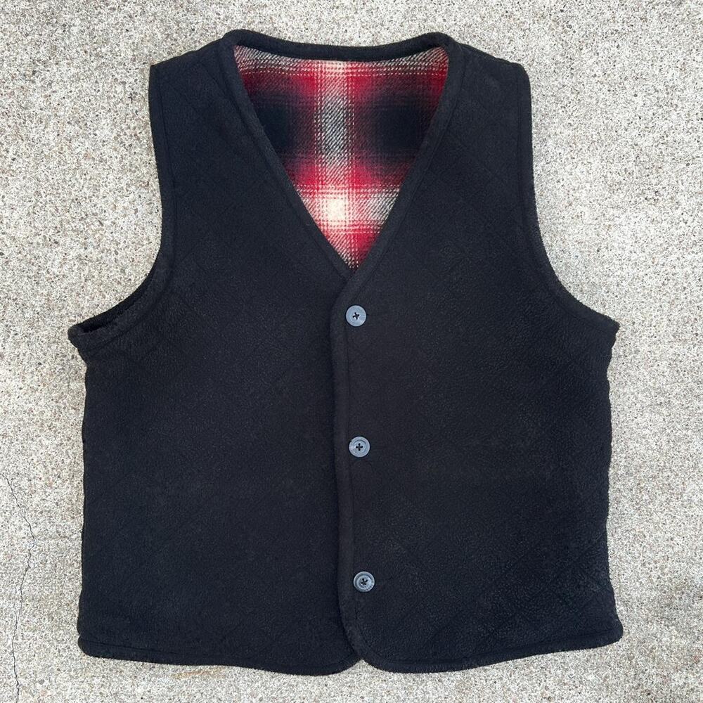 Reversible Plaid Wool Vest Eddie Bauer | Size Small Women - Picture 3 of 6